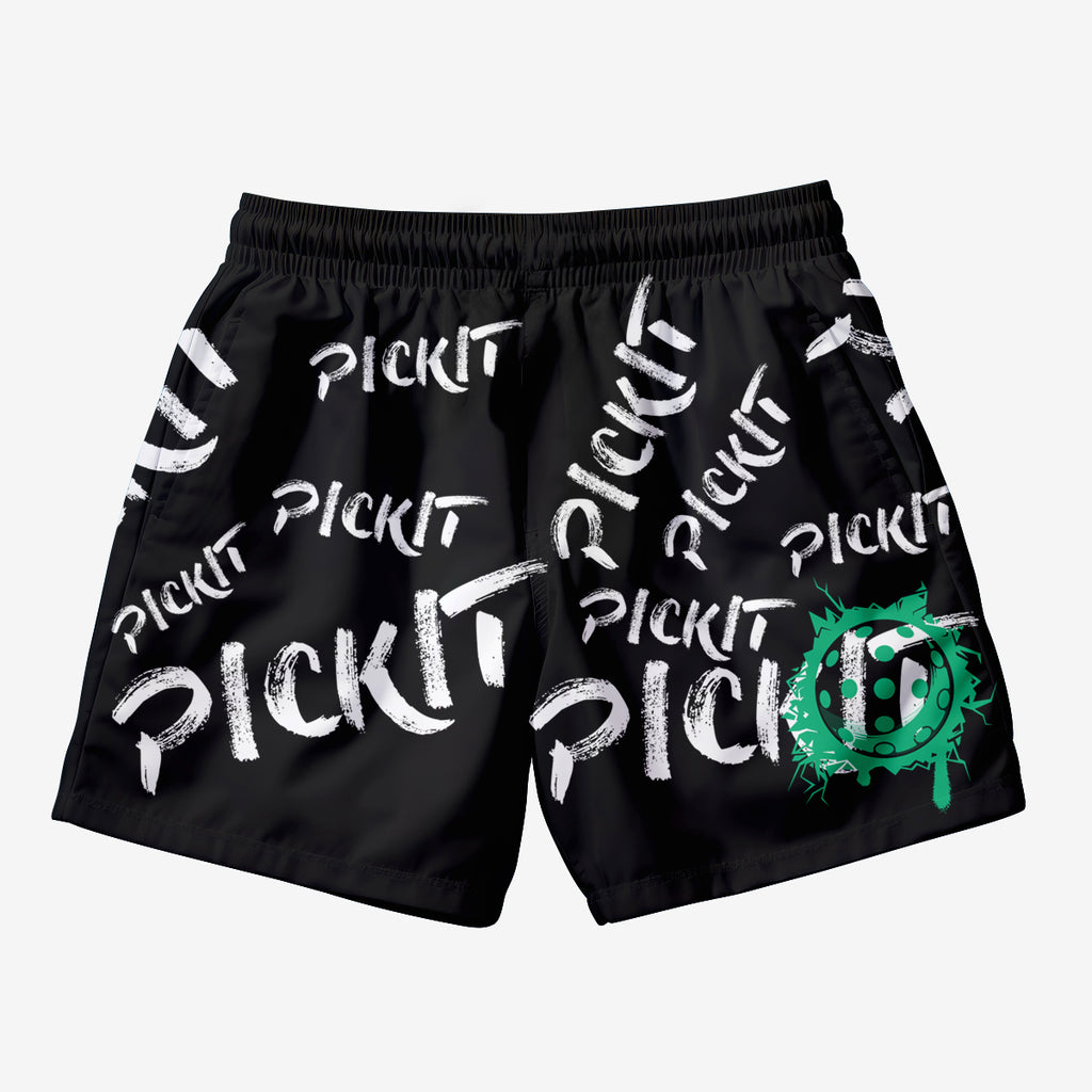 Court Graffiti Shorts Black  Green
